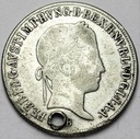 Węgry 20 Krajcarów 1848 Maria Mater dziura SREBRO