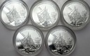 LOT 5 x 10 zł 2007 Arctowski INWESTYCJA SREBRO
