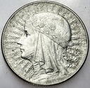 5 zł złotych 1934 Głowa kobiety, Polonia, babka