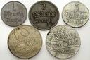 LOT 5 x 1 2 5 10 Fenigów 1923 1932 1926