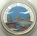 Palau 1 Dolar 1999 Marine Life Protection Rekin