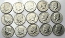 LOT USA 15 x 1/2 Dolara Kennedy INWESTYCJA