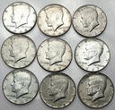LOT USA 9 x 1/2 Dolara Kennedy INWESTYCJA
