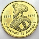 2 zł, złote 1996 Zygmunt II August ŁADNA