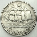 2 zł złote 1936 Żaglowiec Żaglówka Statek