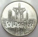 100000 zł złotych 1990 Solidarność TYP A SREBRO