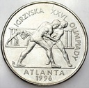 2 zł, złote 1995, Atlanta Zapasy