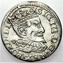 Trojak Ryga 1596 Zygmunt III Waza PIĘKNY