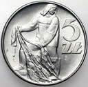 5 zł, pięć złotych z Rybakiem 1974 Rybak