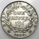 Indie 1 Rupia 1835 SREBRO