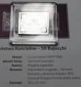 Znaczki Państwo Kościelne 50 Bajocchi SREBRO 999