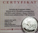 Wielkie Bitwy Polaków - Orsza SREBRO Ag 925