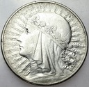 10 złotych 1932 Głowa kobiety babka Polonia SREBRO