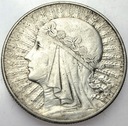 10 złotych 1933 Głowa kobiety babka Polonia SREBRO