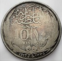 Egipt 10 Piastrów 1917 SREBRO