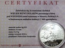Wielkie Bitwy Polaków - Wiedeń SREBRO Ag 925