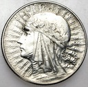 5 zł złotych 1933 Głowa kobiety, Polonia, babka