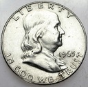 USA 1/2 dolara 1963 Half Dollar Franklin SREBRO