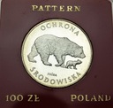 100 złotych 1983 PRÓBA Ag Niedźwiedź Niedźwiedzie