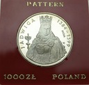 1000 zł złotych 1988 PRÓBA Ag, Jadwiga RZADKA