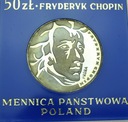 50 zł złotych 1972 Fryderyk Chopin PRÓBA Ag