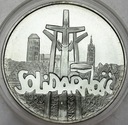 100000 zł złotych 1990 Solidarność TYP A SREBRO