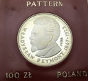 100 zł złotych 1977 REYMONT Głowa w Lewo Próba Ag