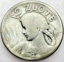 2 złote 1925 Kobieta i kłosy żniwiarka bez kropki