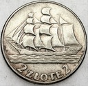 2 zł złote 1936 Żaglowiec Żaglówka Statek