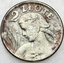 2 złote 1925 Kobieta i kłosy żniwiarka bez kropki