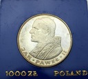 1000 zł złotych 1982 Jan Paweł II SREBRO