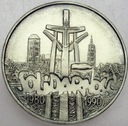 100000 zł złotych 1990 Solidarność TYP A SREBRO