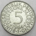 Niemcy 5 Marek Funf Mark 1964 J SREBRO