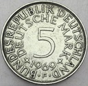 Niemcy 5 Marek Funf Mark 1969 F SREBRO