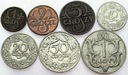 LOT 1 2 5 10 20 50 gr 1 zł 1934 1938 1939 1923