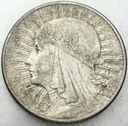 10 zł złotych 1932 Głowa kobiety, babka, Polonia