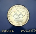 200 zł złotych 1976 XXI Olimpiada SREBRO