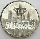 100000 zł złotych 1990 Solidarność TYP A SREBRO