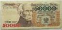 1993 50000 zł złotych Staszic seria F