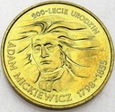2 zł, złote 1998 Adam Mickiewicz