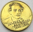 2 zł, złote 1999 Juliusz Słowacki