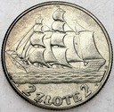 2 zł złote 1936 Żaglowiec Żaglówka Statek