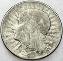 5 zł złotych 1934 Głowa kobiety, Polonia, babka