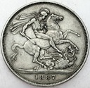 Wielka Brytania 1 Korona 1887 SREBRO
