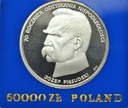 50000 zł złotych 1988 JÓZEF PIŁSUDSKI LUSTRZANKA