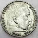 Niemcy 5 Marek, Mark 1936, Hindenburg, SREBRO