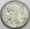 2 zł złote 1934 Głowa kobiety, Polonia SREBRO