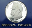 50000 zł złotych 1988 JÓZEF PIŁSUDSKI LUSTRZANKA