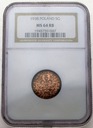 5 gr groszy 1938 NGC MS 64 RB