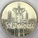 100000 zł złotych 1990 Solidarność TYP A SREBRO